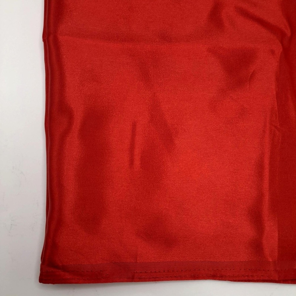 Vintage Red Silk Satin Fabric 66"x45" Lustrous‎ Luxury Natural Fiber 1.8 Yards